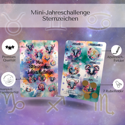 Jahreschallenge Zodiac Sternzeichen
